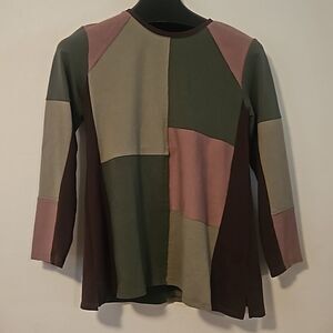 LOGO  LOUNGE  XS FRESH TERRY PATCHWORK TOP